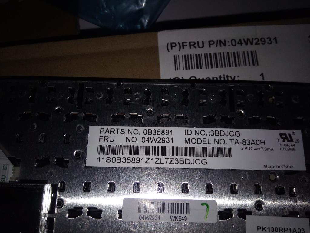 Lenovo Ki Keyboards Internal - 04W2931