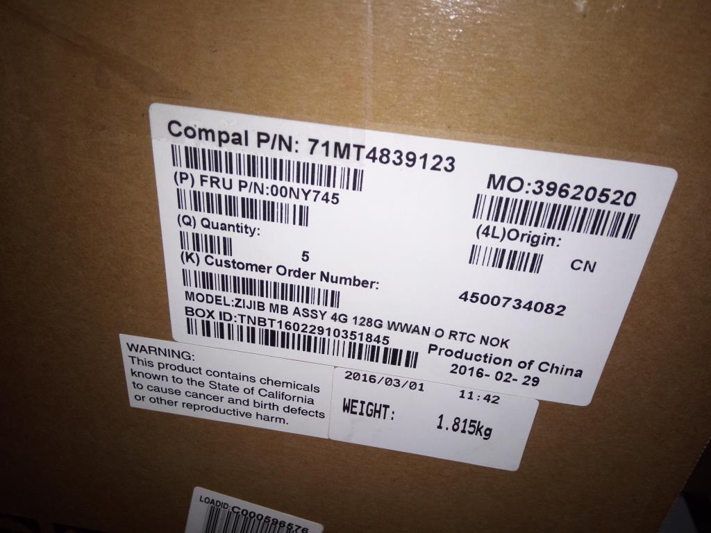 Lenovo Pl System Boards - 00NY745
