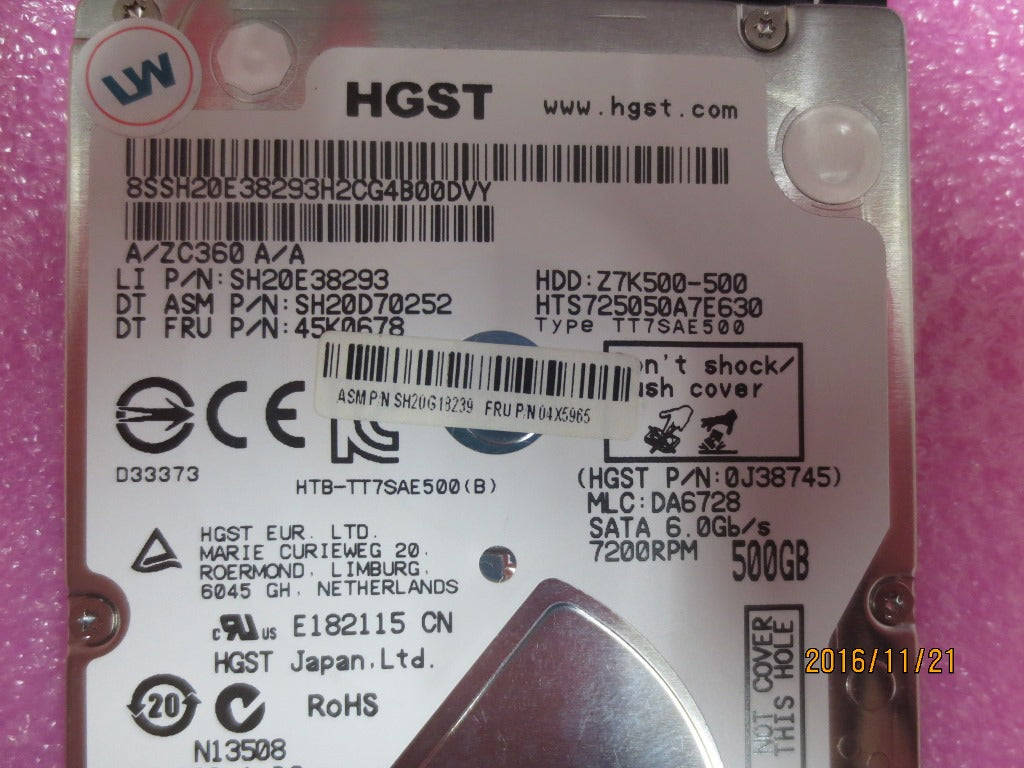 Lenovo Hd Hard Drives - 04X5965