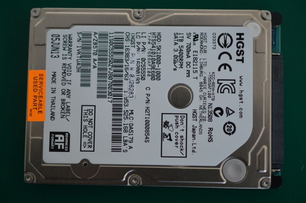 Lenovo 16200193 Hdd 1Tb Hts541010A9E680 9.5 5.