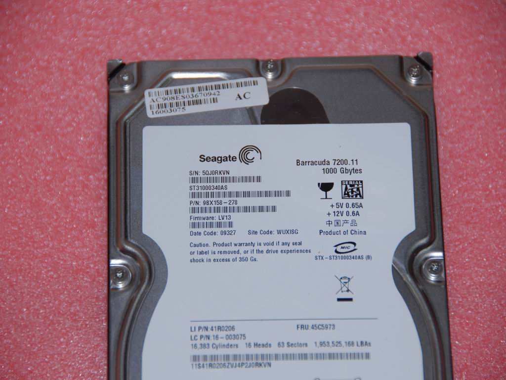 Lenovo 16003075 Hdd Sata2 1Tb St31000340As 32M