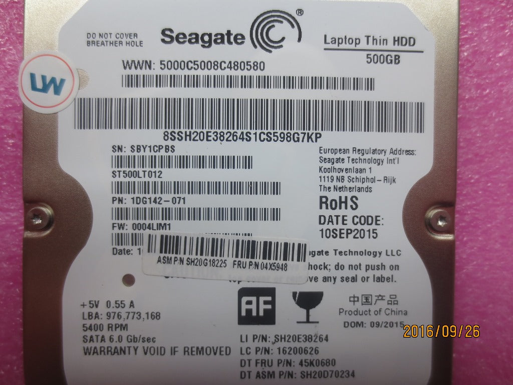 Lenovo Hd Hard Drives - 04X5948