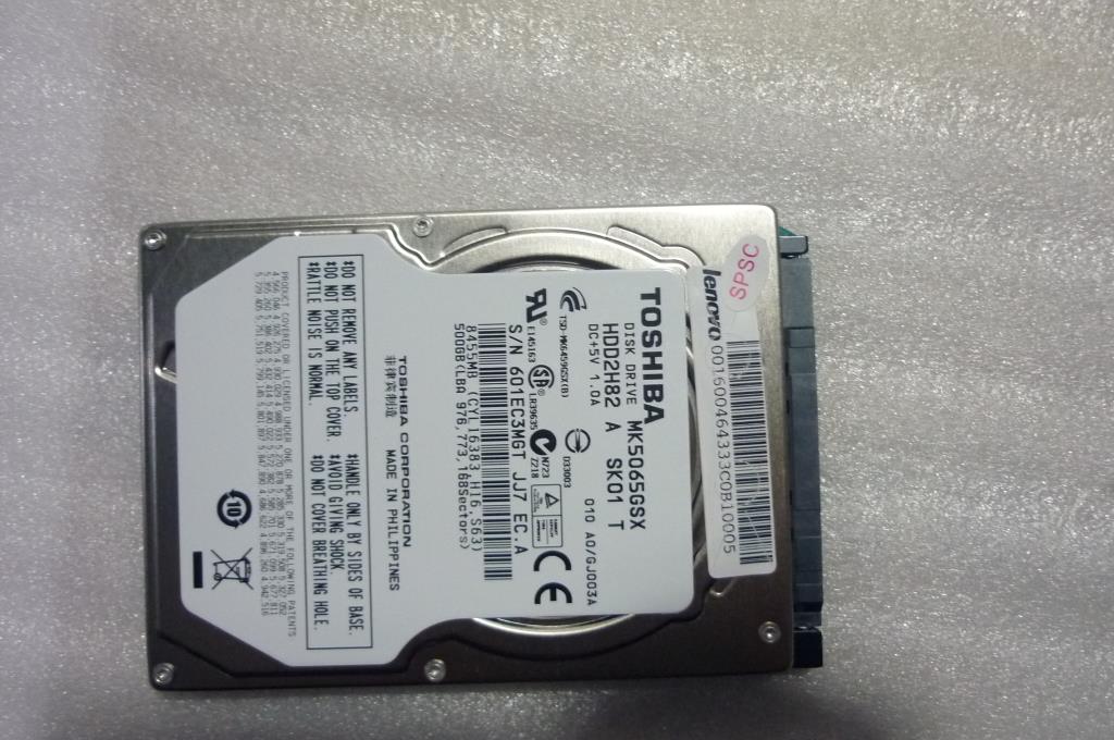 Lenovo 16004643 Hdd Toshiba Mk5065Gsx 5400Rpm