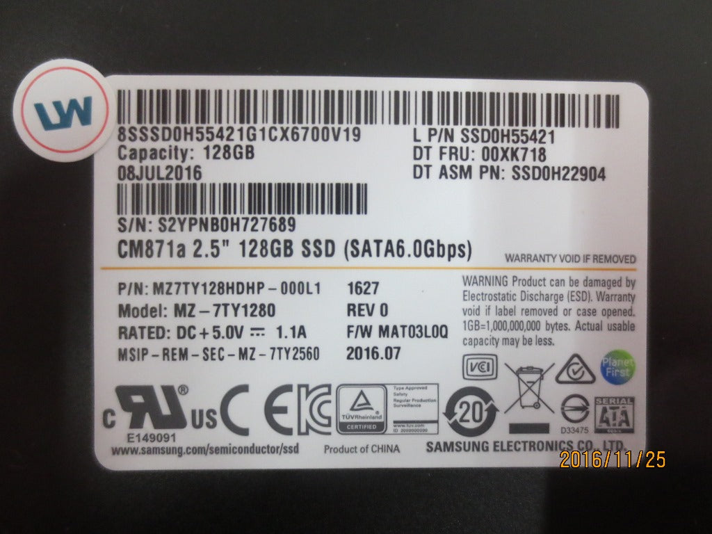 Lenovo Ssd Asm Ssd,128G,2.5-Inch ,7Mm - 01AY572
