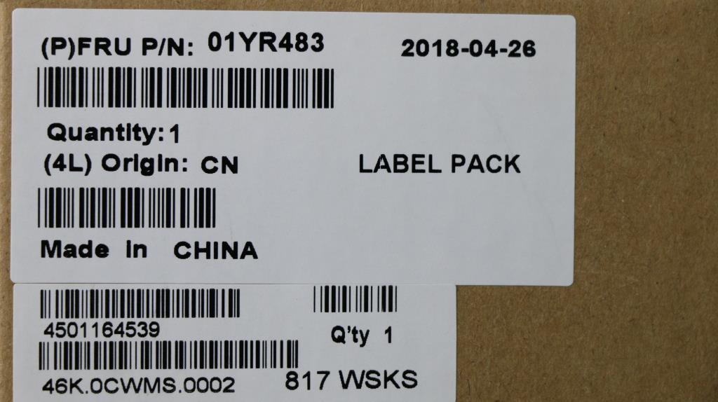 Lenovo 01YR483 Pack System Label Kit Lts2