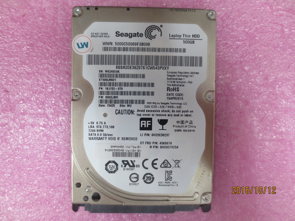 Lenovo Hd Hard Drives - 00HN445