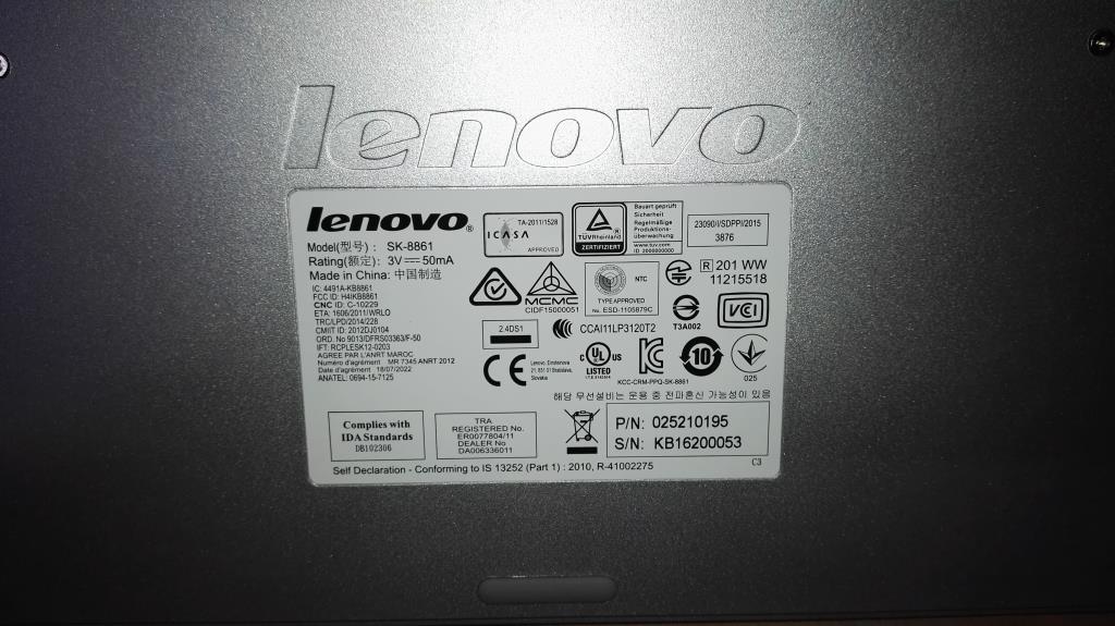 Lenovo Kb Keyboards External - 25210195