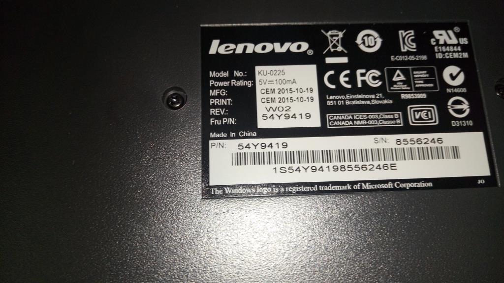 Lenovo Kb Keyboards External - 54Y9419