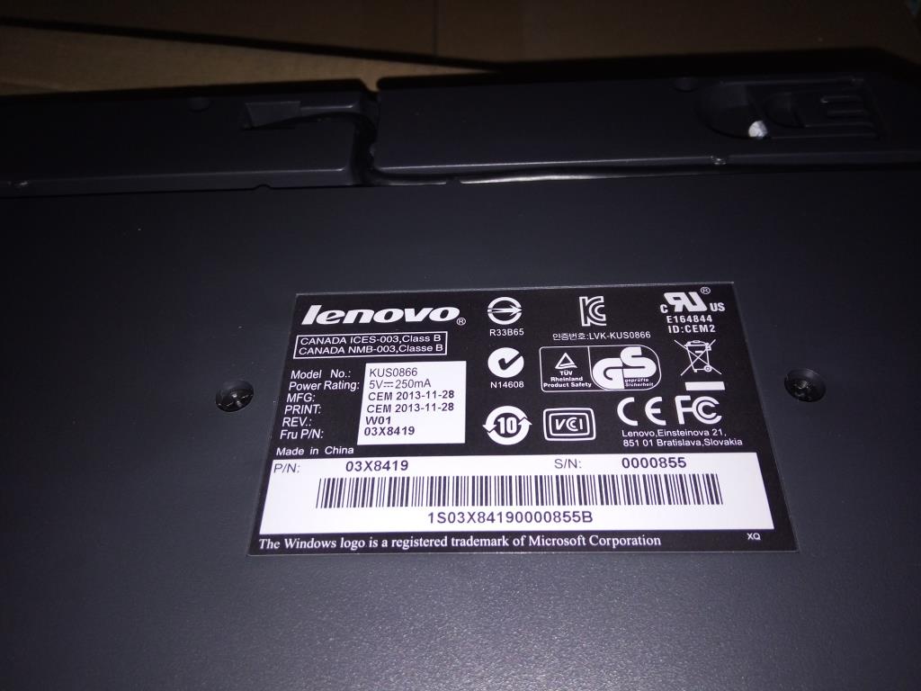Lenovo Kb Keyboards External - 03X8419