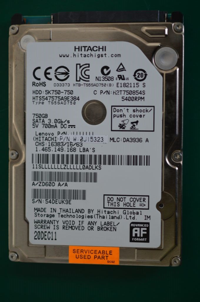 Lenovo 16200008 Hdd 750G 5400Rpm Ht Hts547575A