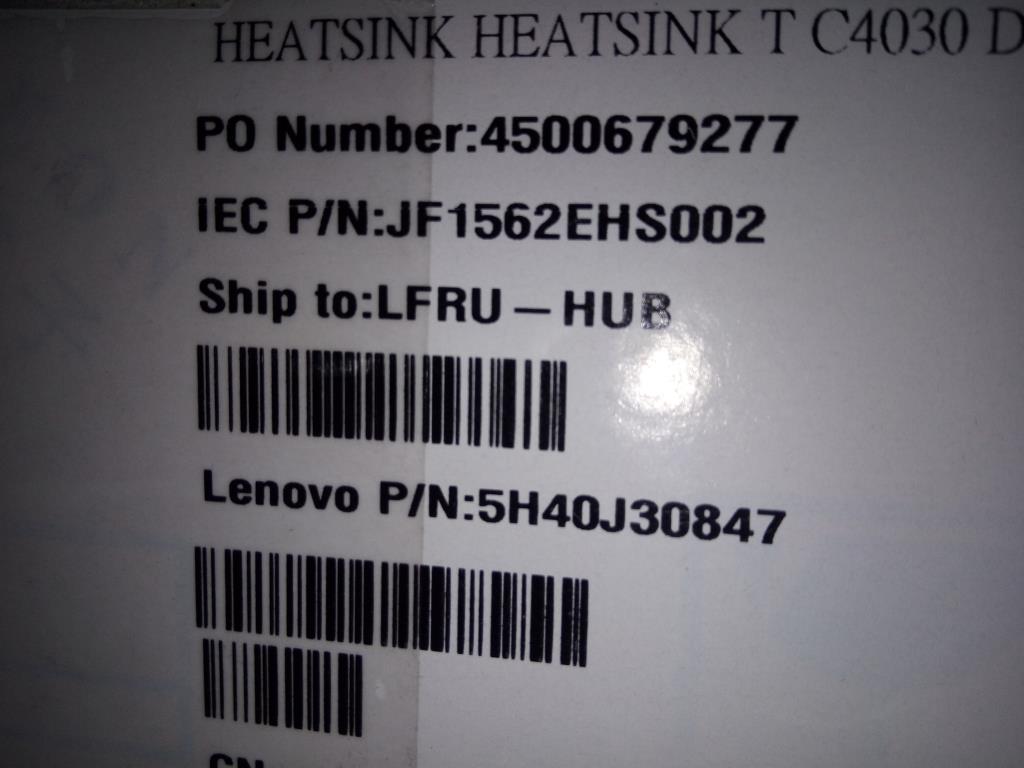 Lenovo Hs Heat Sinks - 5H40J30847