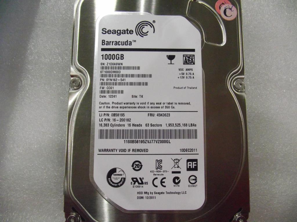 Lenovo 16200182 Hdd 1Tb Sgt Grenada St1000Dm00