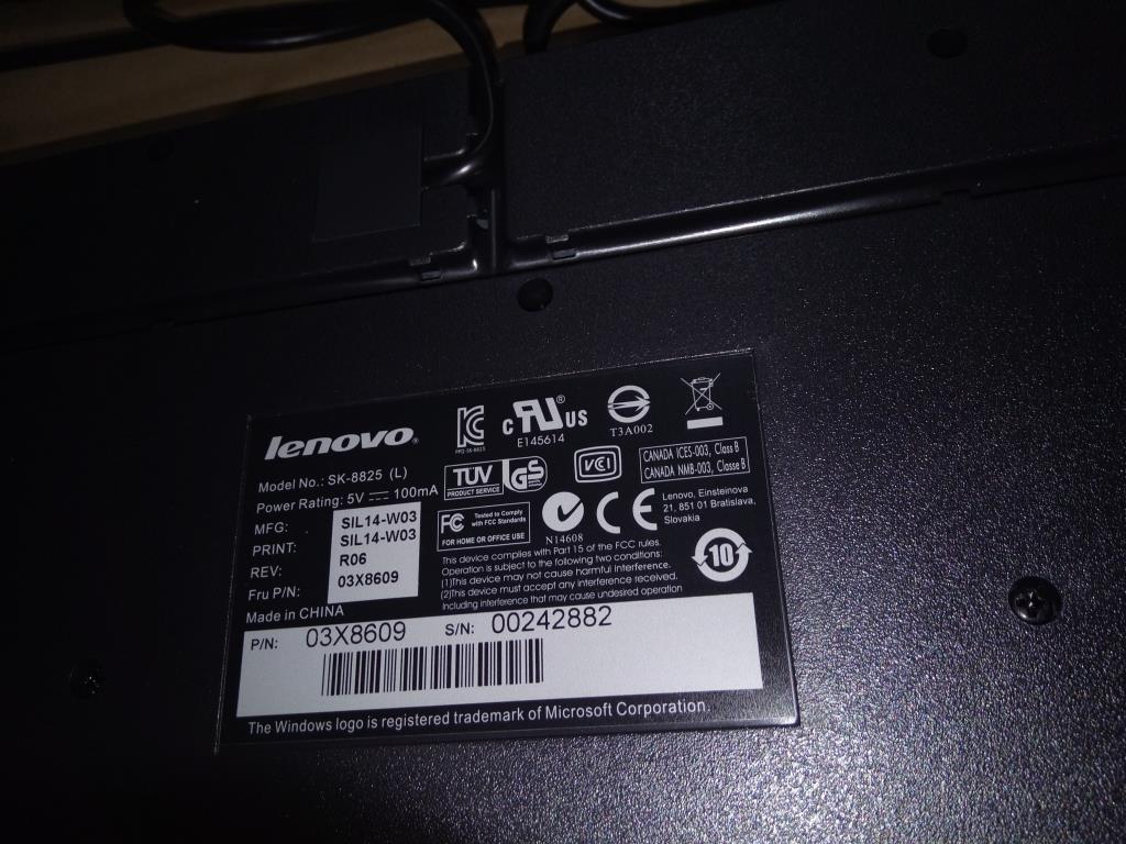 Lenovo Kb Keyboards External - 03X8609