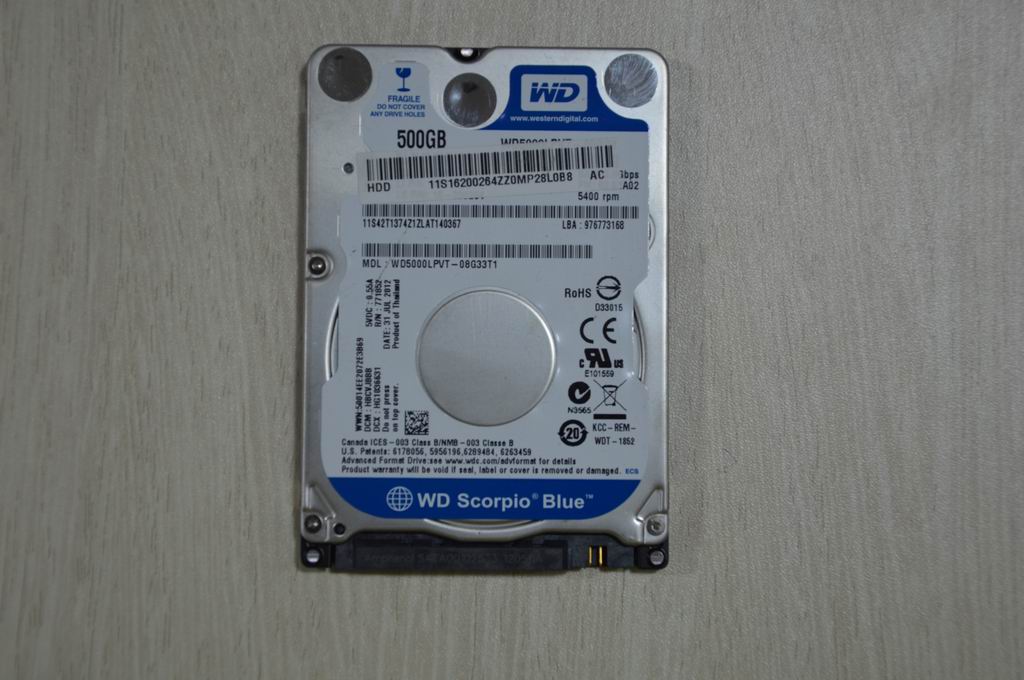 Lenovo 16200264 Hdd 500G Wd5000Lpvt-08G33T1 7M