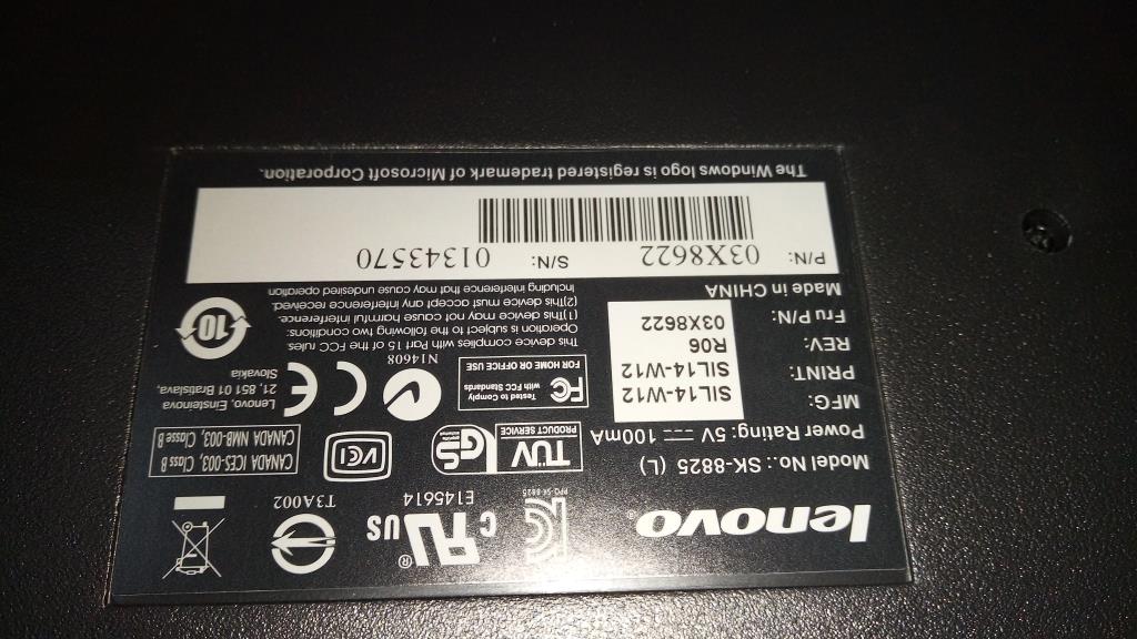 Lenovo Kb Keyboards External - 03X8622