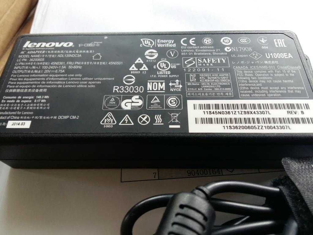 Lenovo Adapter(Cmn) Delta Adl135Ndc3A - 36200605