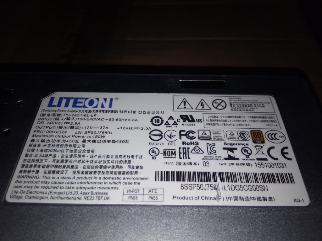 Lenovo Ps Power Supplies Internal - 00HV324