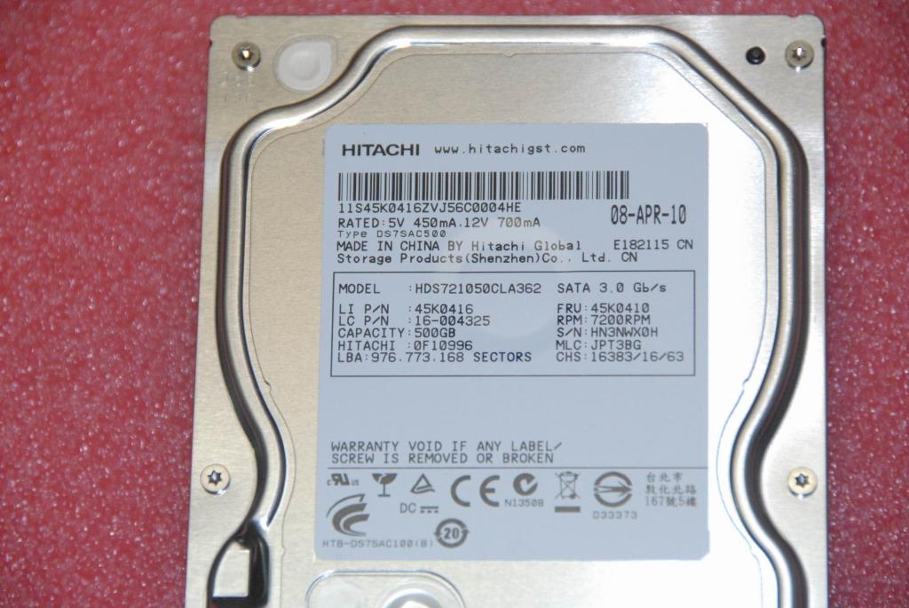 Lenovo 16004325 Hdd 500Gb 3.5 Hds721050Cla362