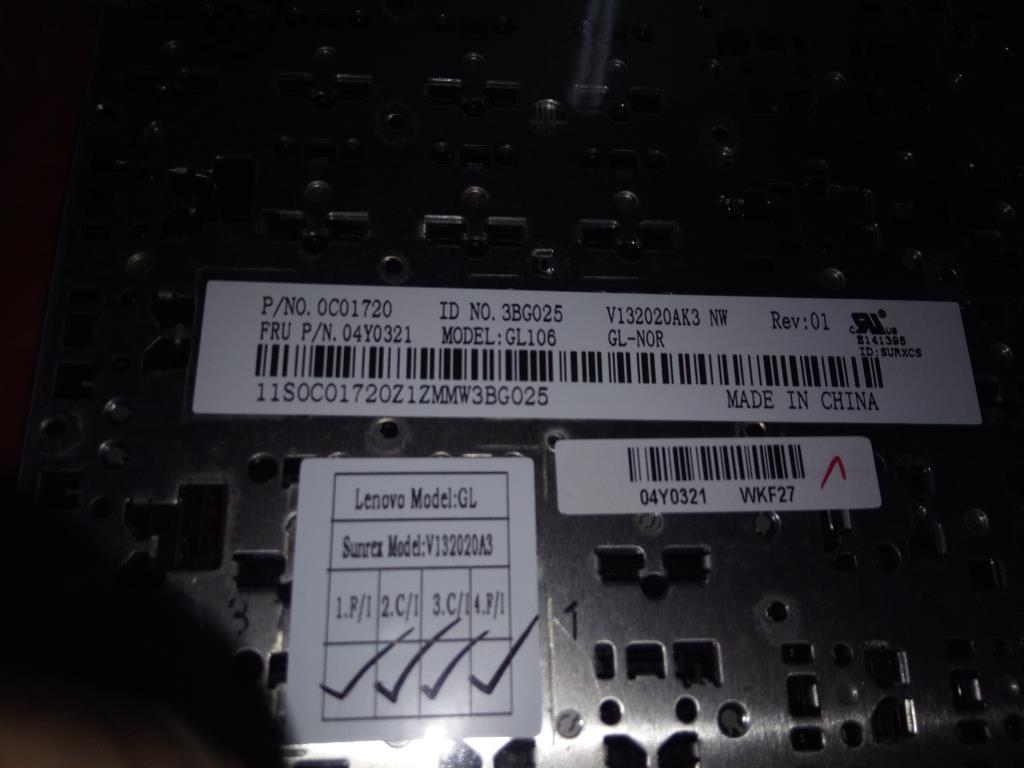 Lenovo Ki Keyboards Internal - 04Y0321