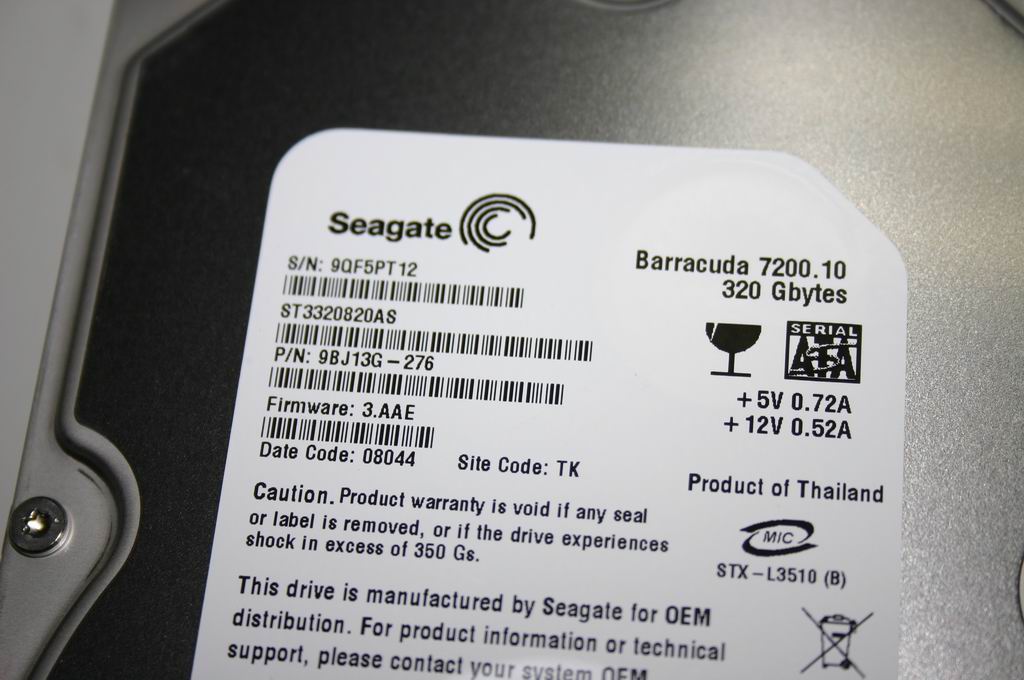 Lenovo 16002590 Seagate St3320820As 320G8M7200