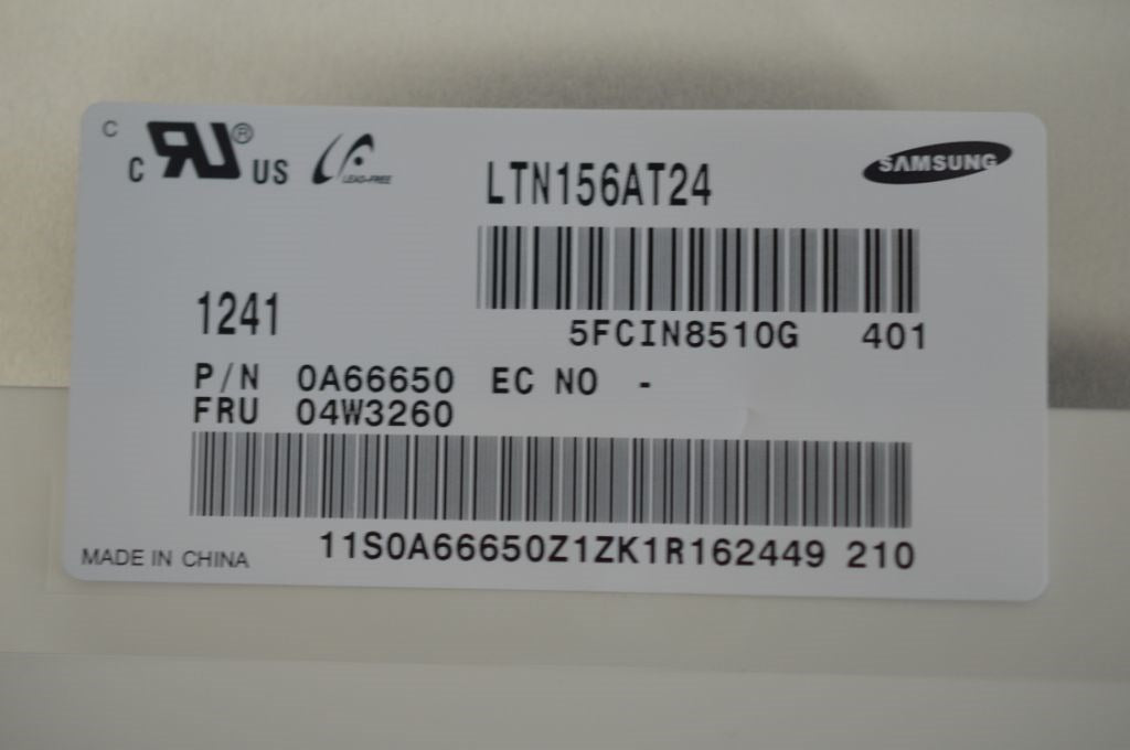 Lenovo Lcd 15.6 Wxga Sec Ltn156At24- - 18200650