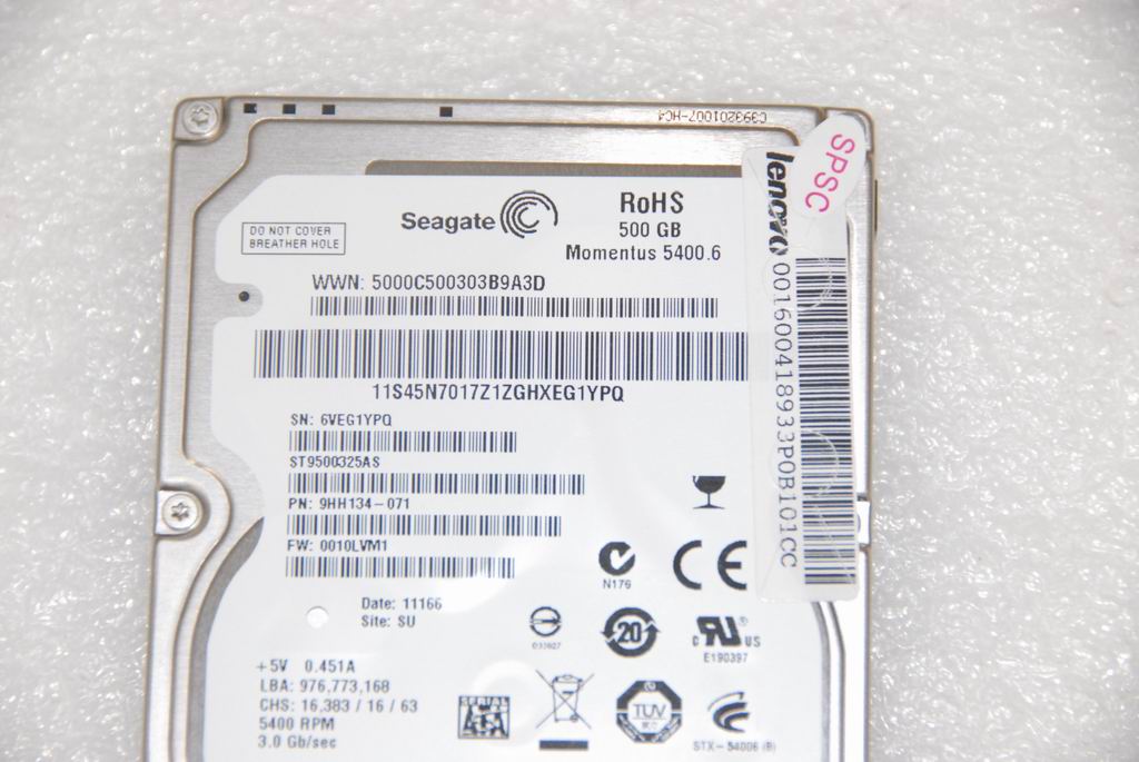 Lenovo 16004189 Hdd Seagate St9500325As 500G