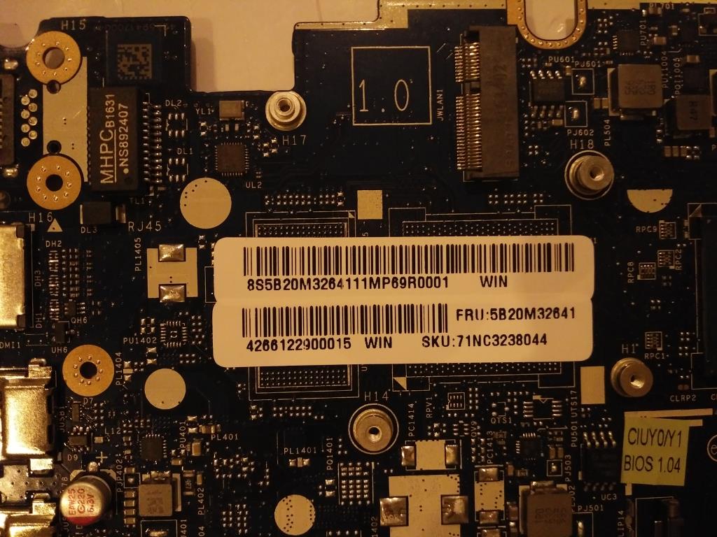 Lenovo Mb Uma I7-7500U Nbl Fp Win - 5B20M32641