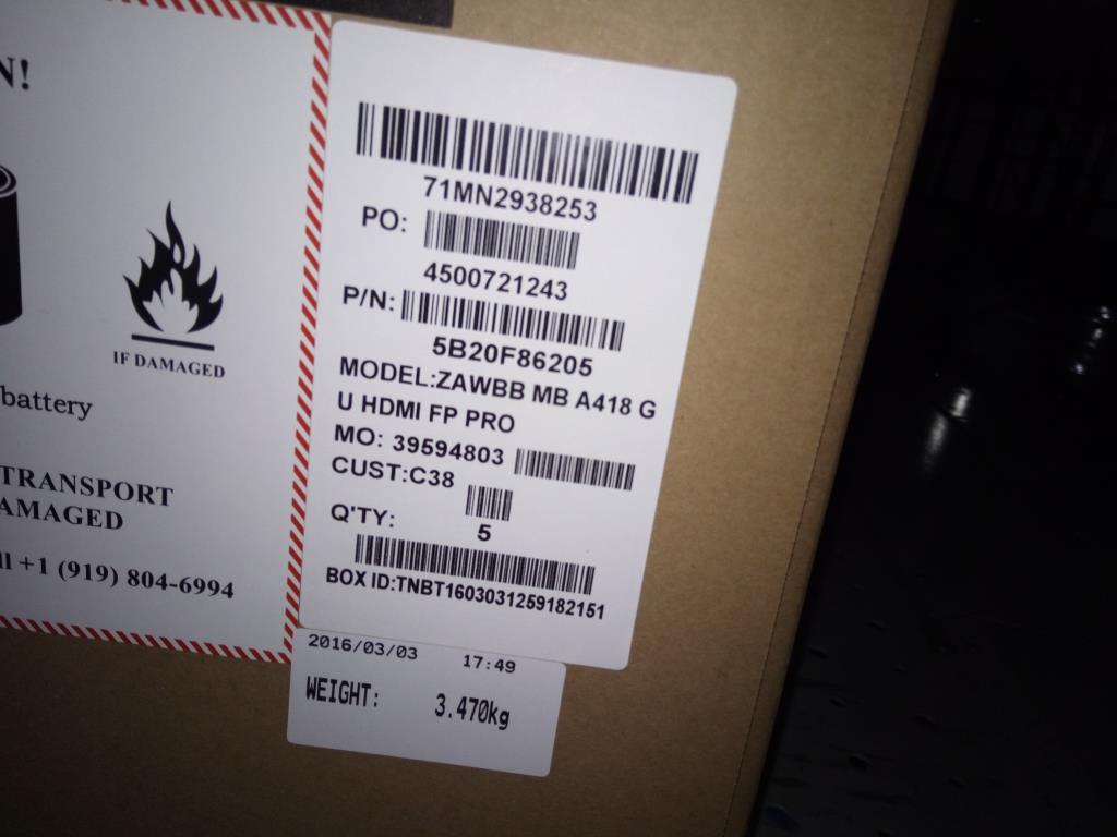 Lenovo Pl System Boards - 5B20F86205