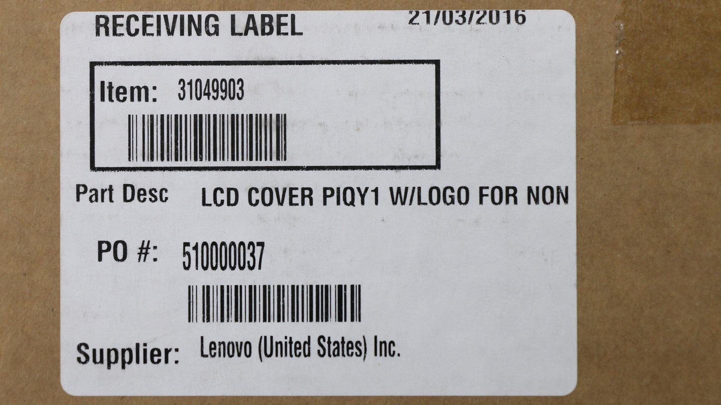 Lenovo 31049903 Lcd Cover Piqy1 W/Logo For Non