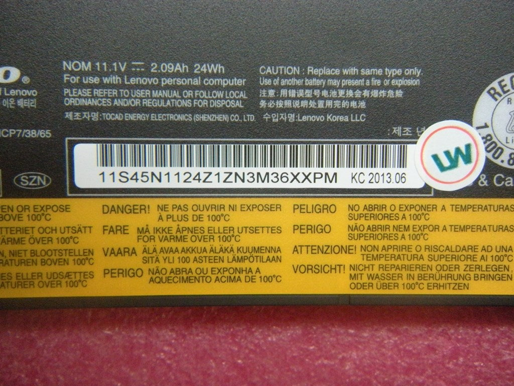 Lenovo 45N1125 Ba Rechargeable Batteries