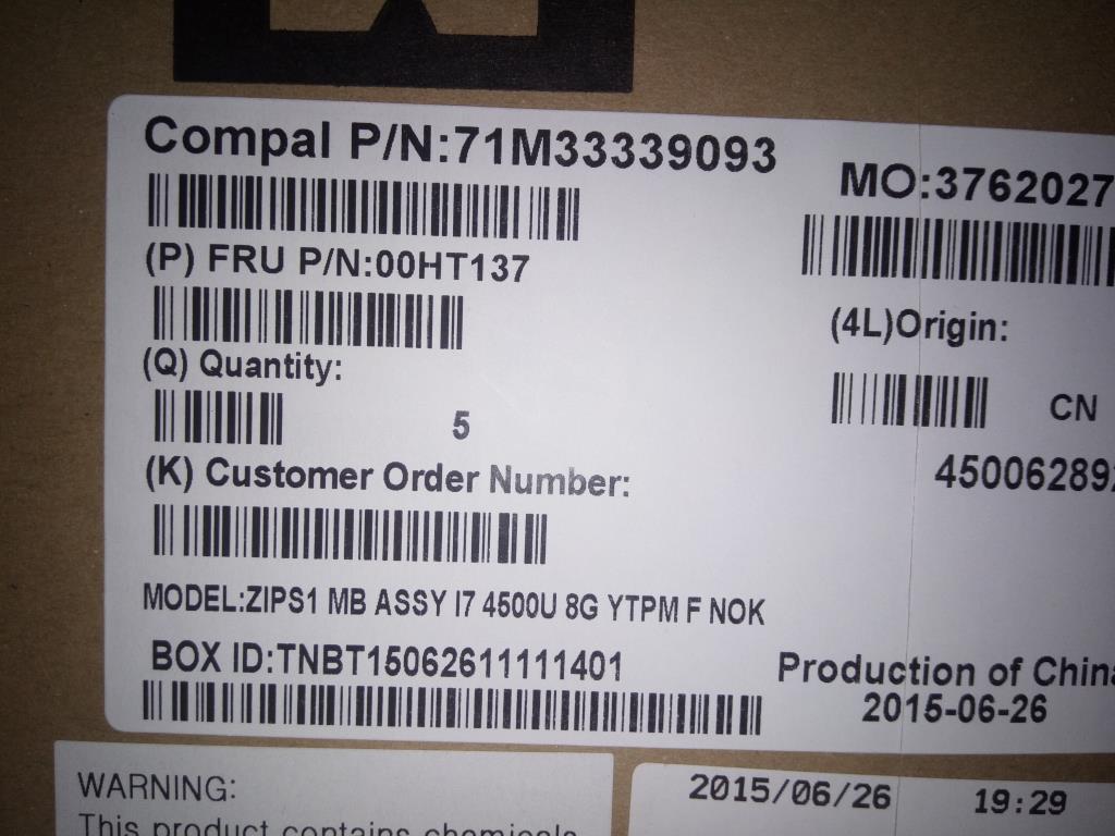 Lenovo Pl System Boards - 00HT137
