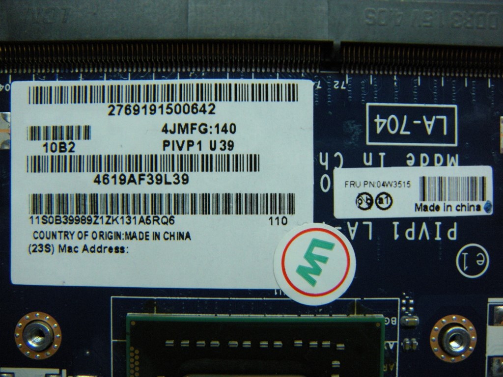Lenovo 04W3515 - Part