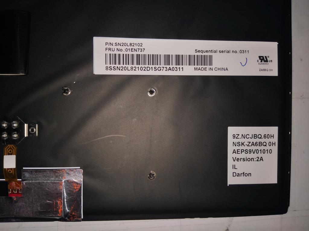 Lenovo Ps9 Kb(Hebrew) 83, Bl, Api, Bl - 01EN737