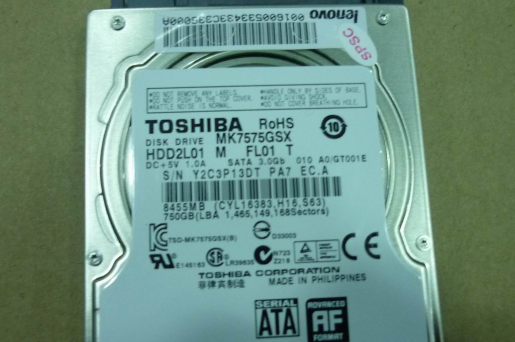 Lenovo 16005334 Hdd 750G 5400Rpm Toshiba Mk757