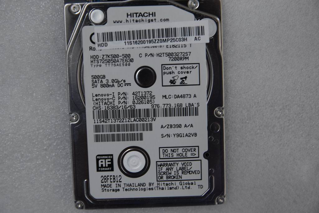 Lenovo 16200195 Hdd Hts725050A7E630 7 7.2K 500