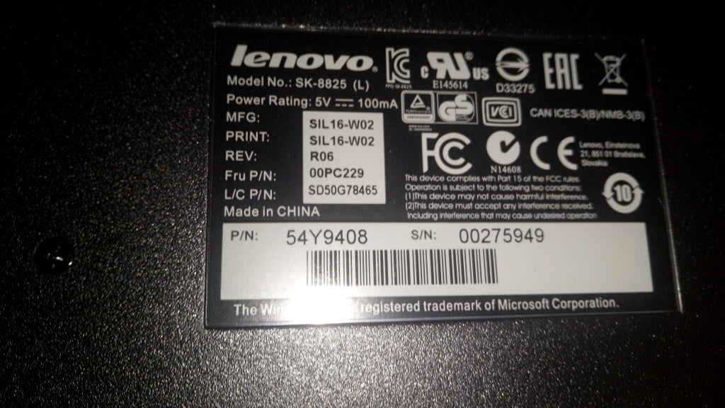 Lenovo Kb Keyboards External - 00PC229