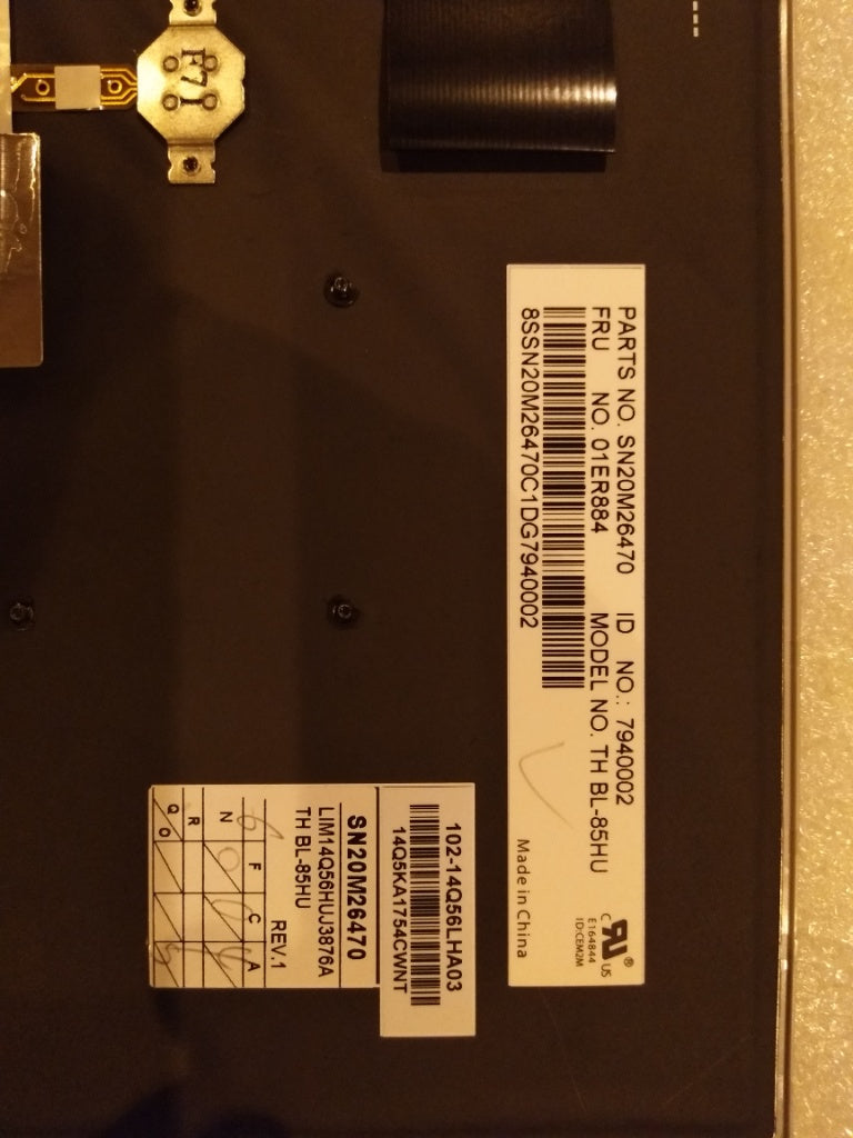 Lenovo Tho2 Chy Bl-Kb Sv Hu - 01ER884