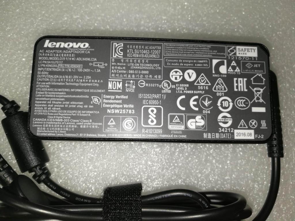 Lenovo Original Lenovo Ac Adapter 20V - 45N0293