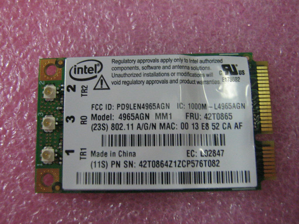 Lenovo 42T0865 Intel Kedron 802.11 Wlan Adapt