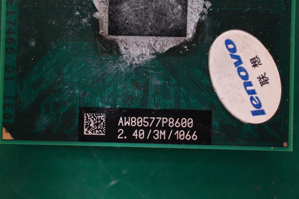 Lenovo Cpu Intel P8600 2.4G 3M R-0 Pg - 102000611