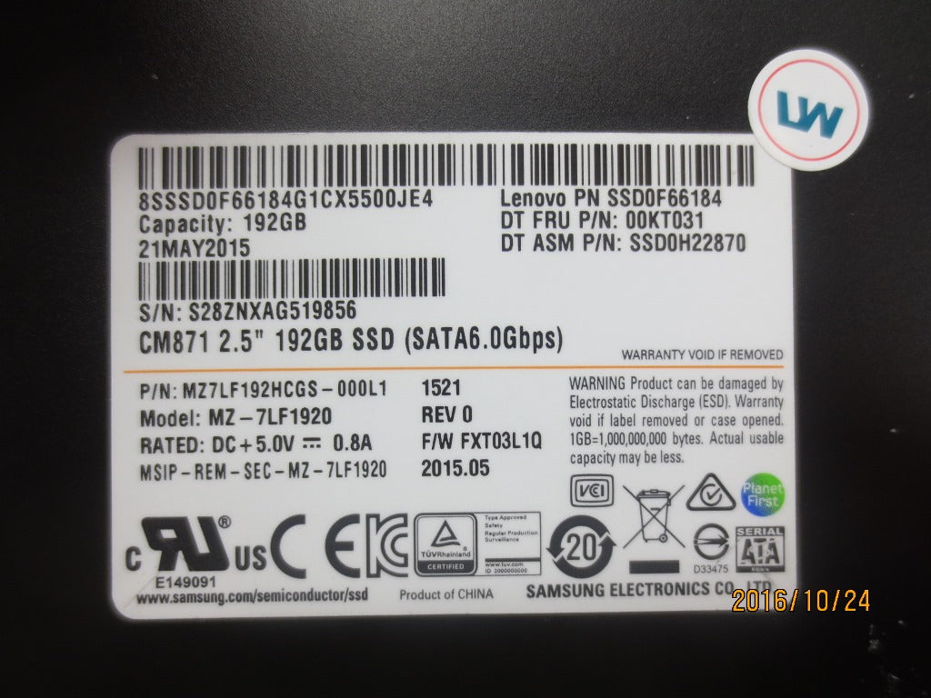 Lenovo 00KT031 Sd Solid State Drives