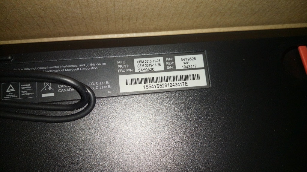 Lenovo 54Y9526 Keyboards External