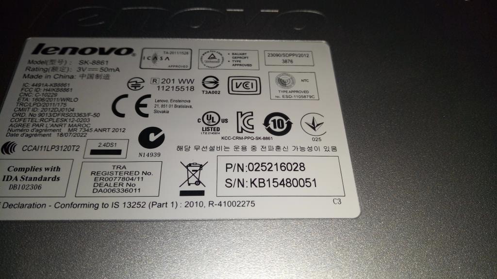 Lenovo Kb Keyboards External - 25216028