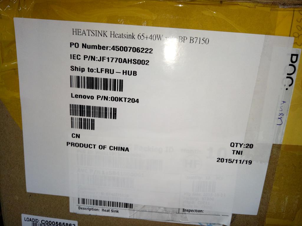 Lenovo Hs Heat Sinks - 00KT204