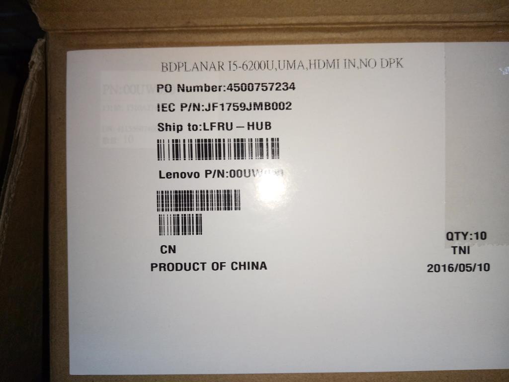 Lenovo Pl System Boards - 00UW090