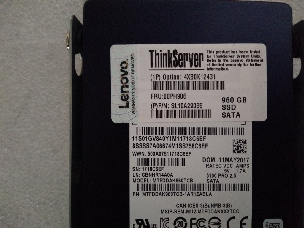 Lenovo Nhs 960Gb 6Gb Sata 2.5-Inch As - 00PH906