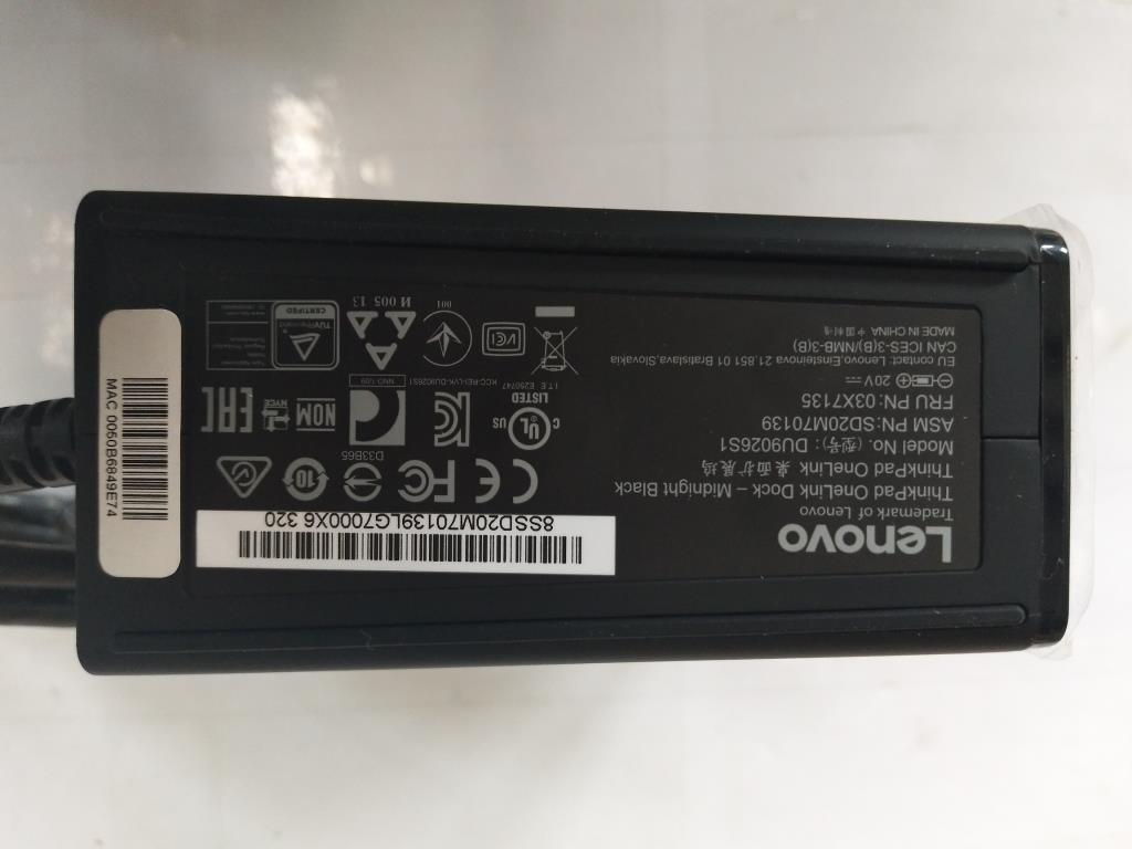 Lenovo Thinkpad Onelink Dock Black - 03X7135