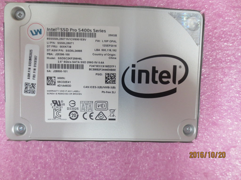 Lenovo Ssd_Asm 256G,2.5-Inch ,7Mm,Sat - 01HX007