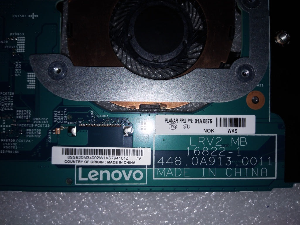 Lenovo Mb Nok I7-7600U 8G Amt Tpm2 Vp - 01AX875