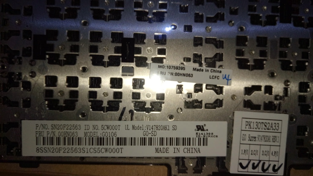 Lenovo Ki Keyboards Internal - 00HN063